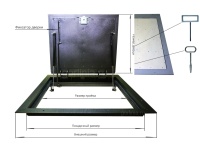 Напольный люк Стелс-У 1000х1800п уголок утепленный схемы